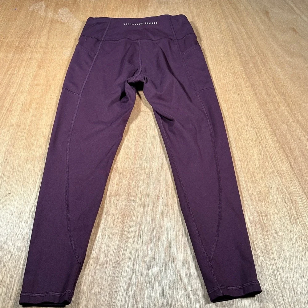 Victoria's Secret Leggings Women 8 Purple Activewear Pockets High Rise Stretch